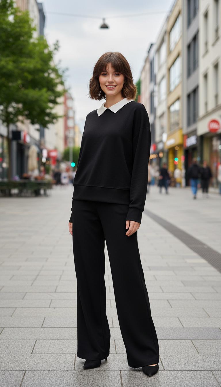 MODAL KUMAŞ TRİKO YAKA 2Lİ TAKIM-SİYAH ek resim